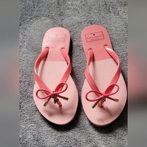 Kate Spade Coral Sandals with Bow Accent